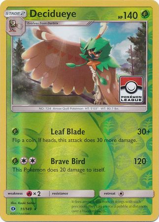 Decidueye (11/149) (League Promo) [Sun & Moon: Base Set] | Enigma On Main