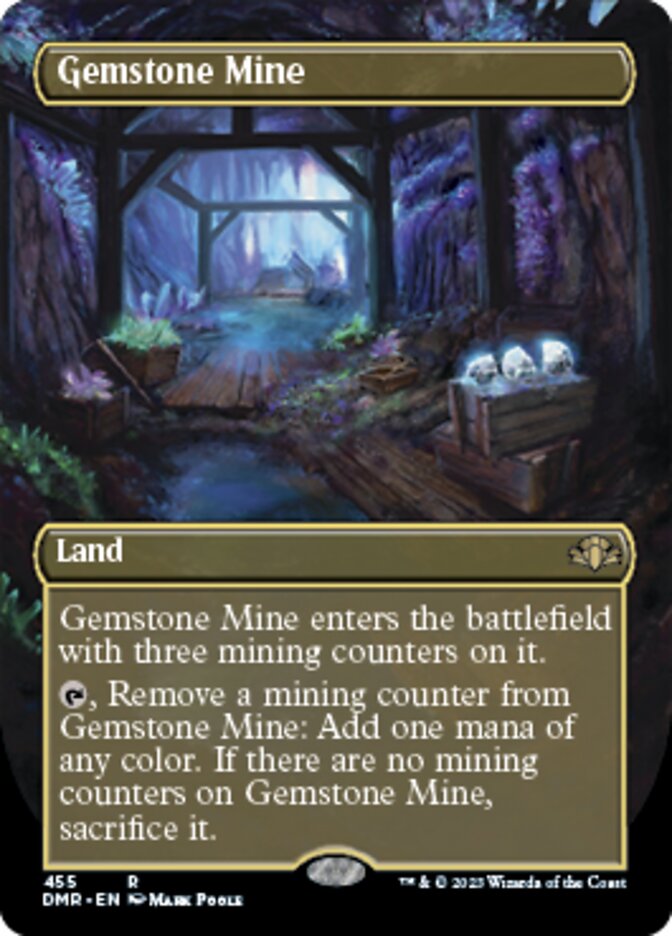 Gemstone Mine (Borderless Alternate Art) [Dominaria Remastered] | Enigma On Main