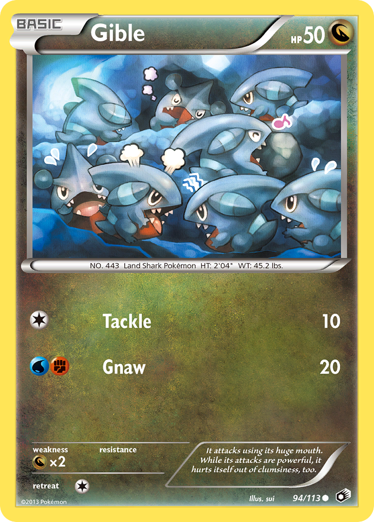 Gible (94/113) [Black & White: Legendary Treasures] | Enigma On Main