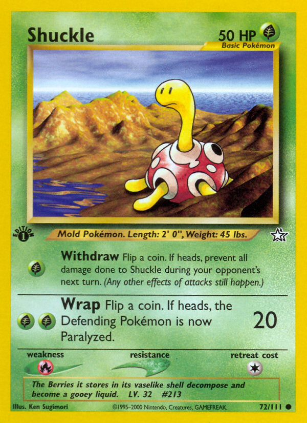 Shuckle (72/111) [Neo Genesis 1st Edition] | Enigma On Main