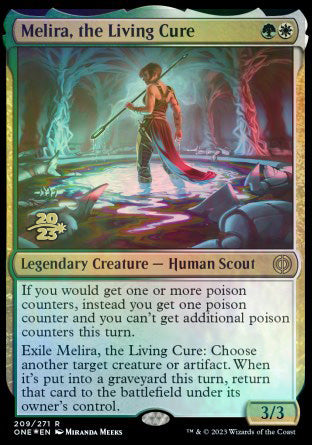 Melira, the Living Cure [Phyrexia: All Will Be One Prerelease Promos] | Enigma On Main