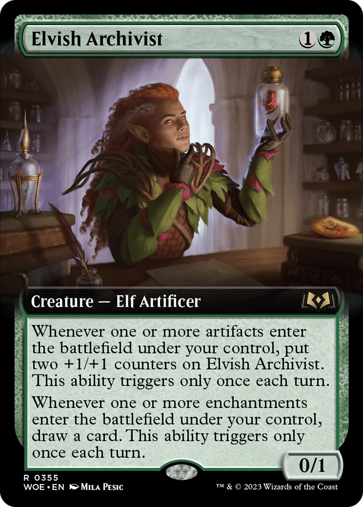 Elvish Archivist (Extended Art) [Wilds of Eldraine] | Enigma On Main