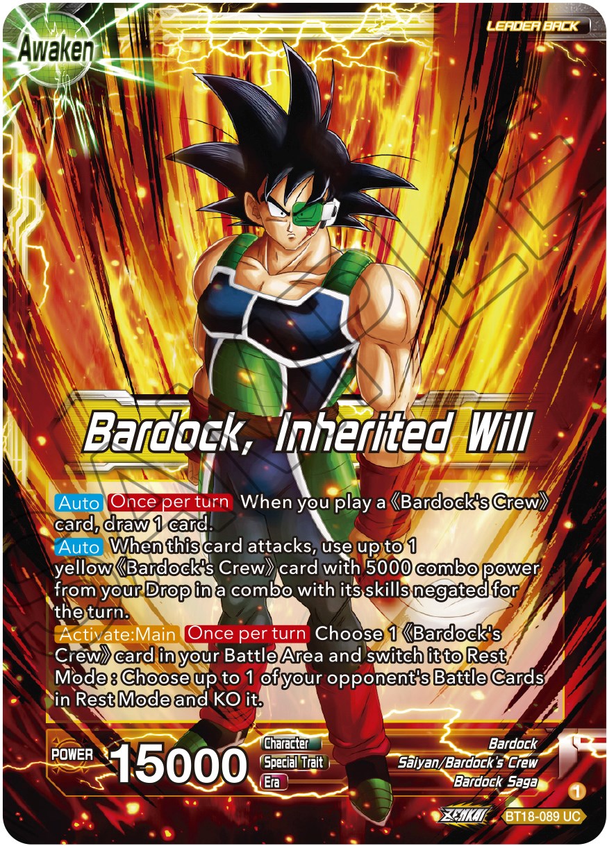 Bardock's Crew // Bardock, Inherited Will (BT18-089) [Dawn of the Z-Legends] | Enigma On Main