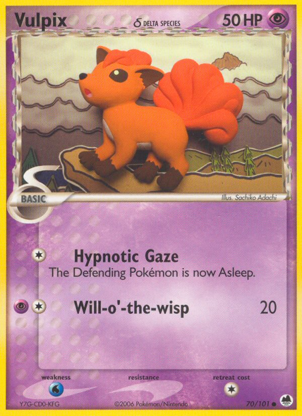 Vulpix (70/101) (Delta Species) [EX: Dragon Frontiers] | Enigma On Main