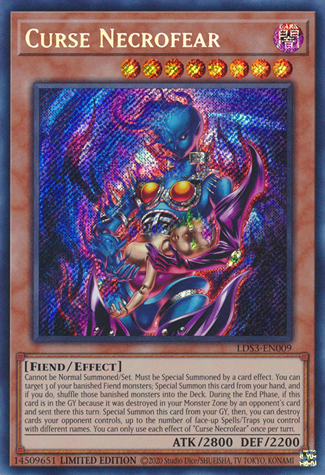 Curse Necrofear [LDS3-EN009] Secret Rare | Enigma On Main