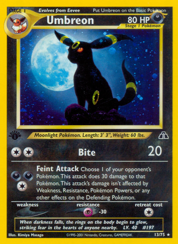 Umbreon (13/75) [Neo Discovery 1st Edition] | Enigma On Main