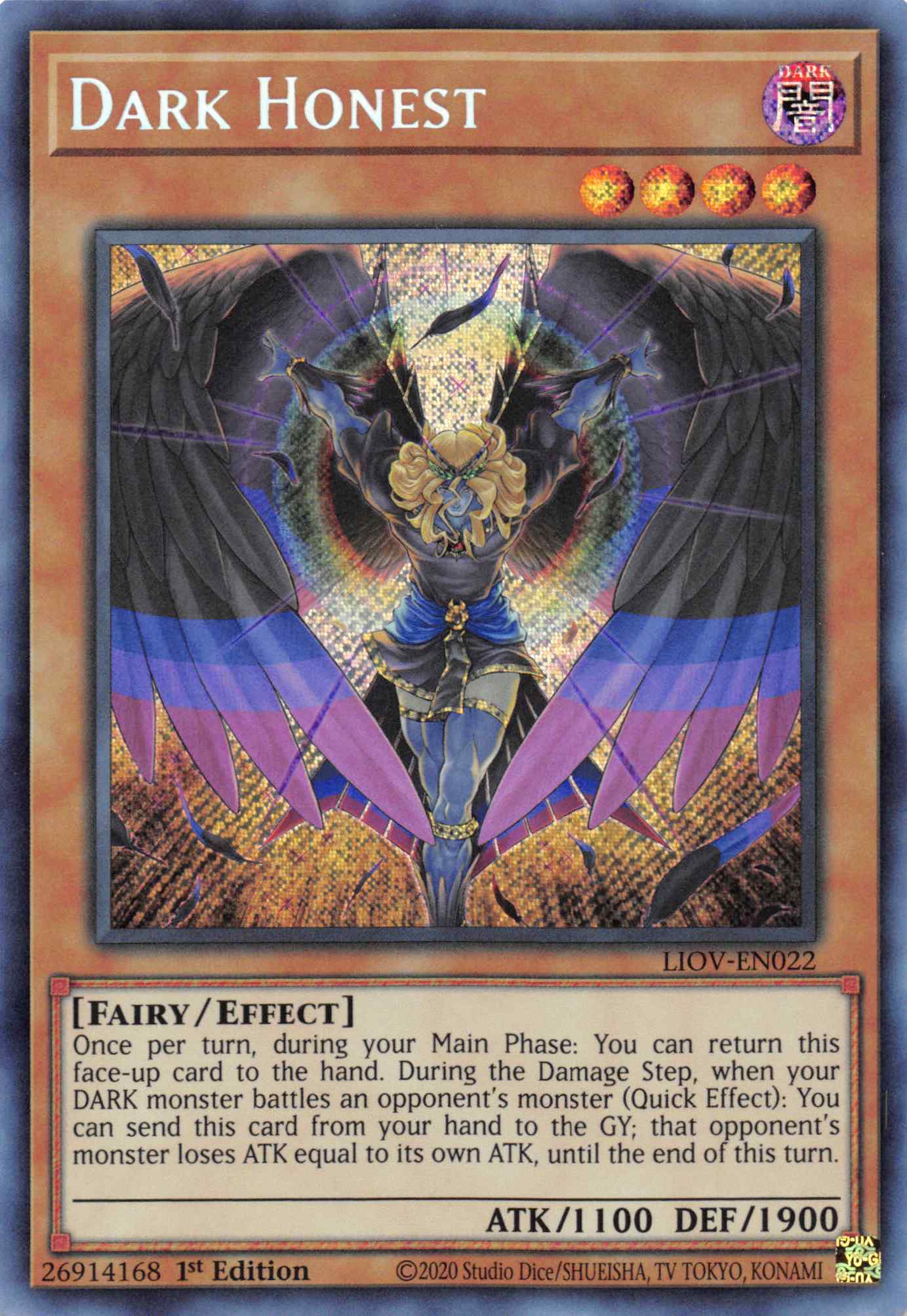 Dark Honest [LIOV-EN022] Secret Rare | Enigma On Main