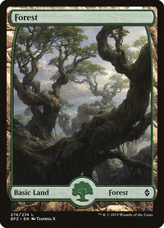 Forest (274) - Full Art [Battle for Zendikar] | Enigma On Main