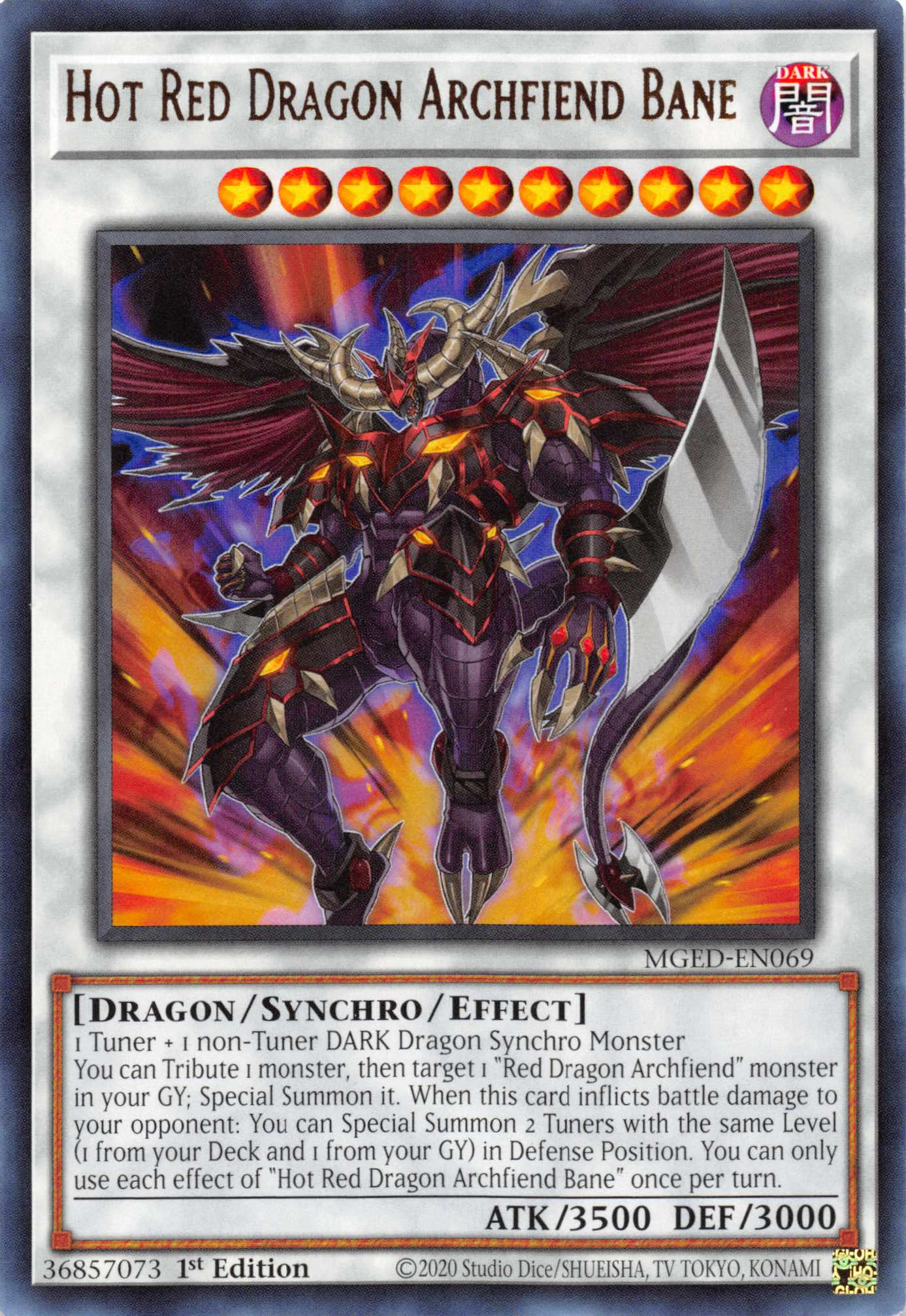 Hot Red Dragon Archfiend Bane [MGED-EN069] Rare | Enigma On Main