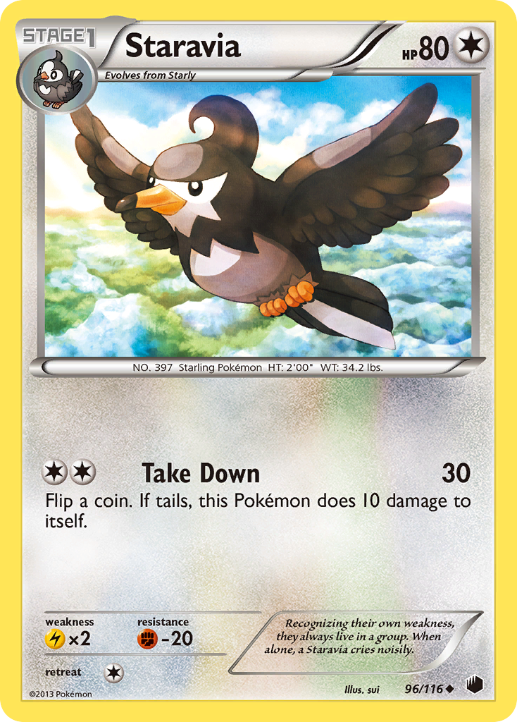 Staravia (96/116) [Black & White: Plasma Freeze] | Enigma On Main