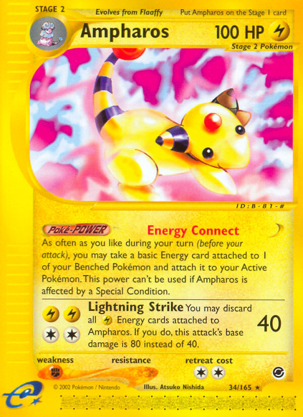 Ampharos (34/165) [Expedition: Base Set] | Enigma On Main