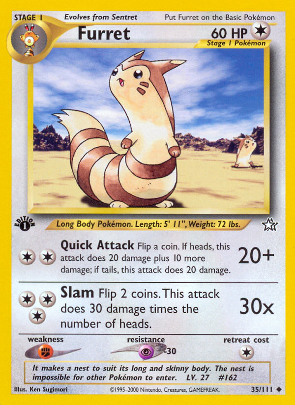 Furret (35/111) [Neo Genesis 1st Edition] | Enigma On Main