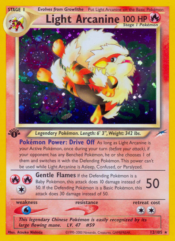 Light Arcanine (12/105) [Neo Destiny 1st Edition] | Enigma On Main