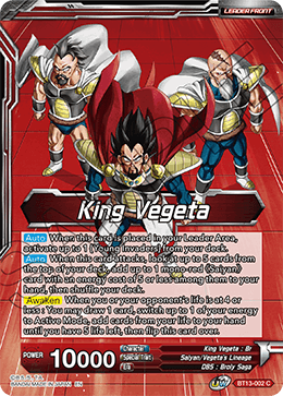 King Vegeta // King Vegeta, Head of the Saiyan Rebellion (Common) [BT13-002] | Enigma On Main