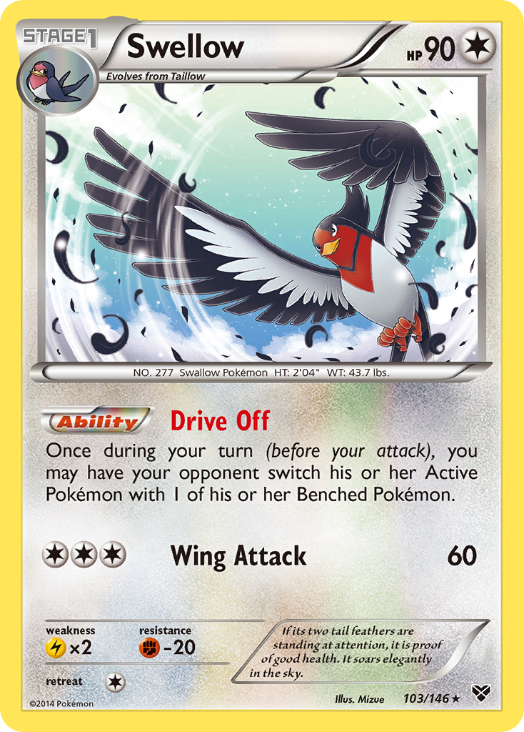 Swellow (103/146) [XY: Base Set] | Enigma On Main