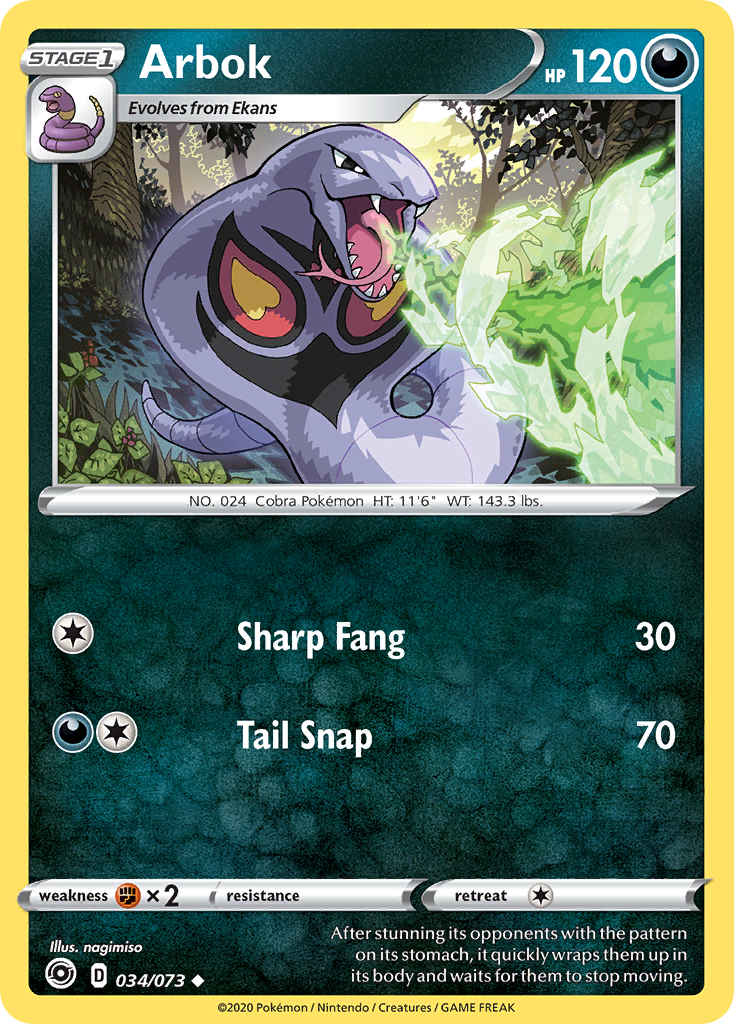 Arbok (034/073) [Sword & Shield: Champion's Path] | Enigma On Main