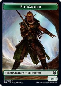 Elf Warrior // Zombie Berserker Double-sided Token [Kaldheim Tokens] | Enigma On Main