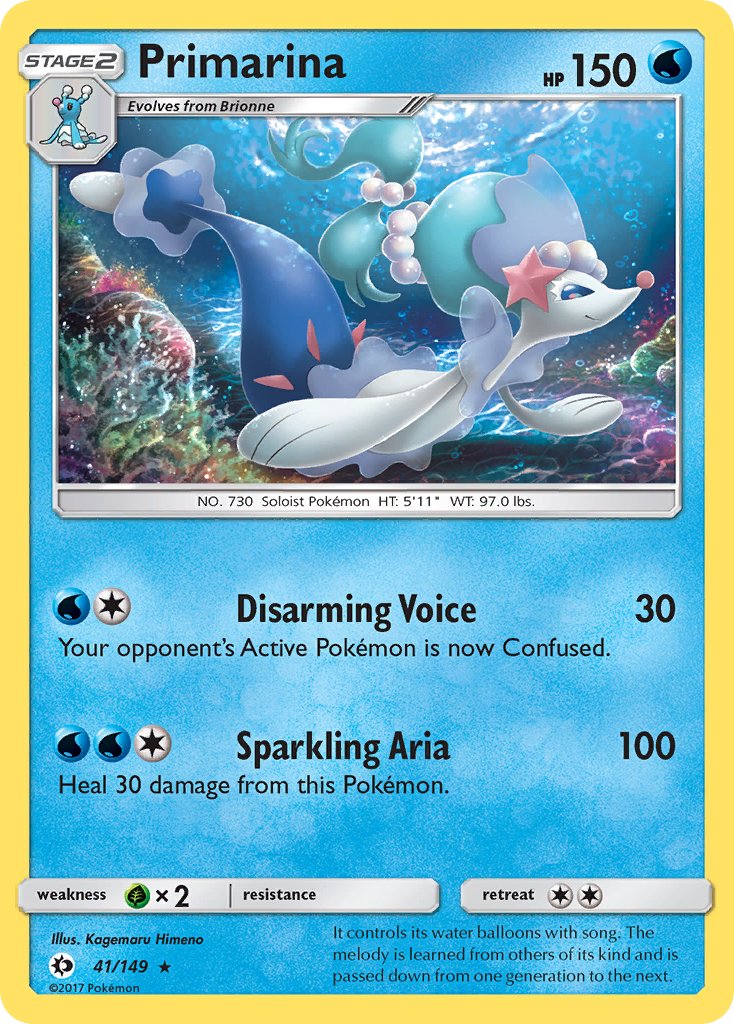 Primarina (41/149) (Theme Deck Exclusive) [Sun & Moon: Base Set] | Enigma On Main