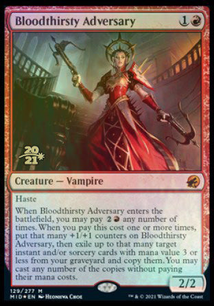 Bloodthirsty Adversary [Innistrad: Midnight Hunt Prerelease Promos] | Enigma On Main