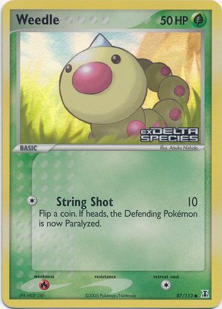 Weedle (87/113) (Stamped) [EX: Delta Species] | Enigma On Main