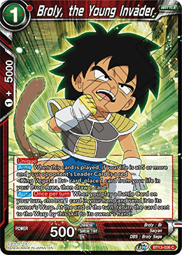 Broly, the Young Invader (Common) [BT13-026] | Enigma On Main