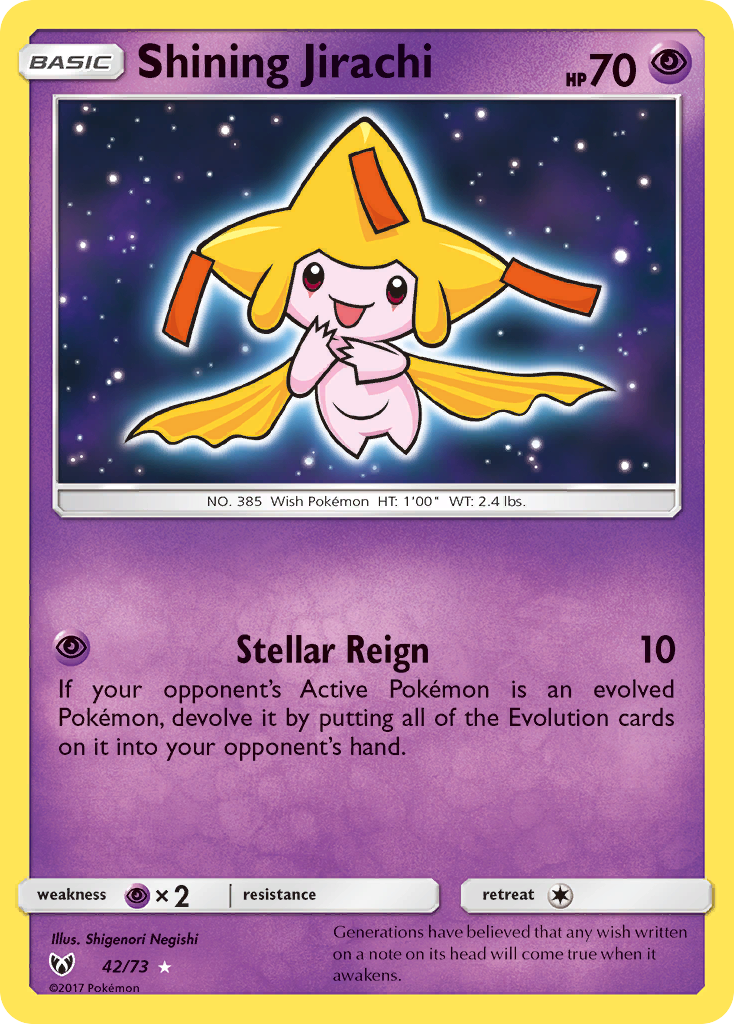 Shining Jirachi (42/73) [Sun & Moon: Shining Legends] | Enigma On Main