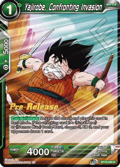 Yajirobe, Confronting Invasion (BT15-080) [Saiyan Showdown Prerelease Promos] | Enigma On Main