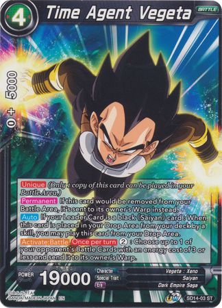 Time Agent Vegeta (Starter Deck - Saiyan Wonder) [SD14-03] | Enigma On Main