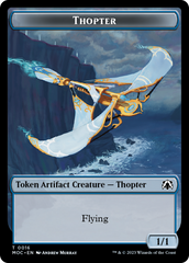 Thopter // Gold Double-Sided Token [March of the Machine Commander Tokens] | Enigma On Main