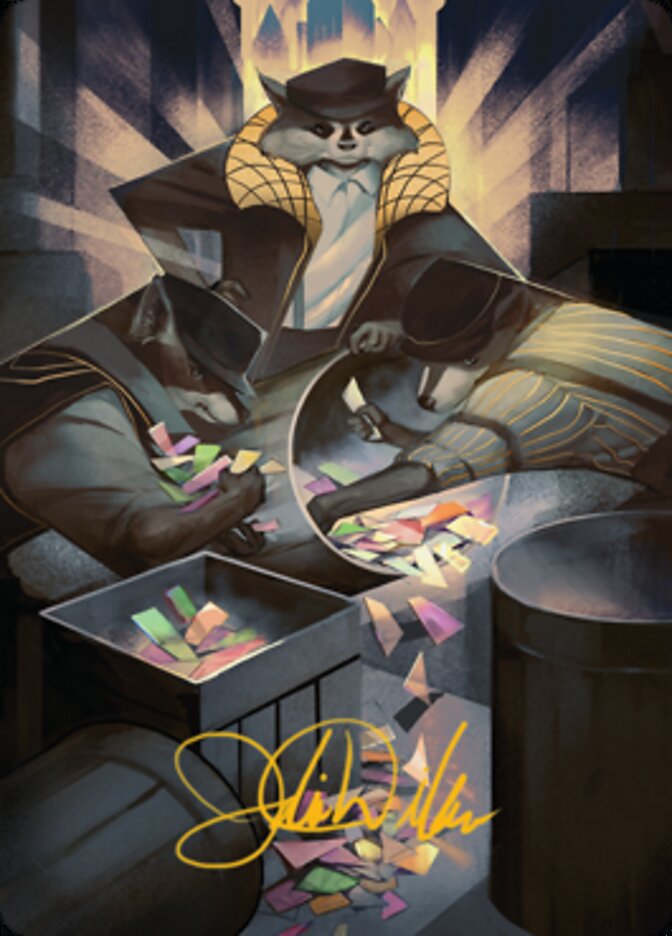 Masked Bandits Art Card (Gold-Stamped Signature) [Streets of New Capenna Art Series] | Enigma On Main