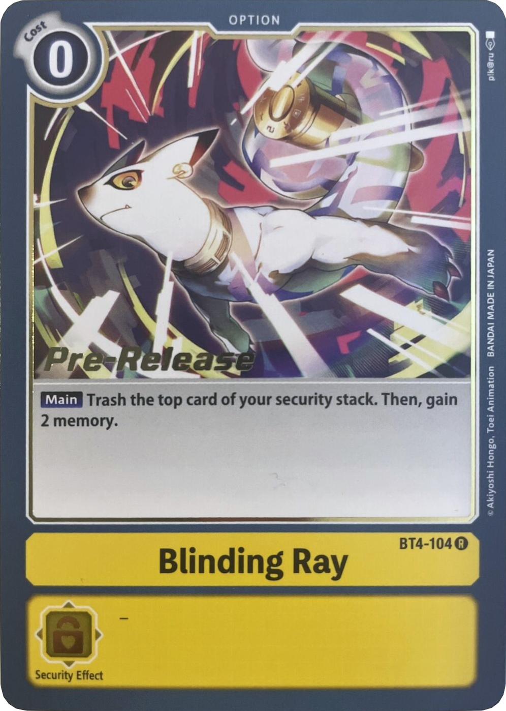 Blinding Ray [BT4-104] [Great Legend Pre-Release Promos] | Enigma On Main