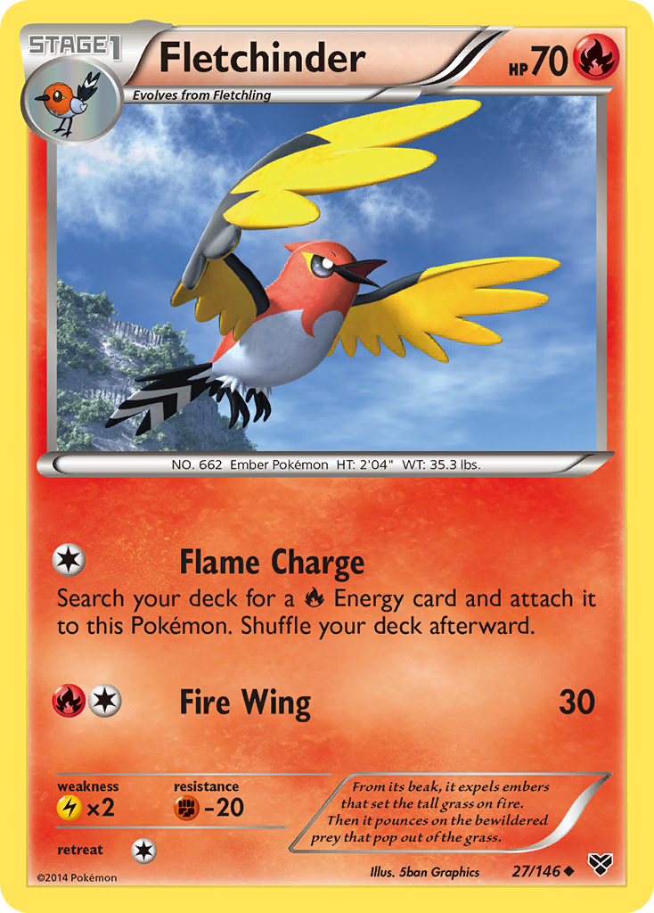 Fletchinder (27/146) [XY: Base Set] | Enigma On Main