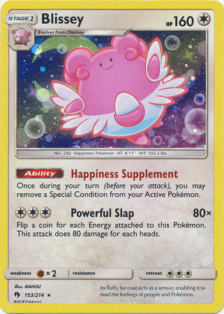 Blissey (153/214) (Cosmos Holo) [Sun & Moon: Lost Thunder] | Enigma On Main