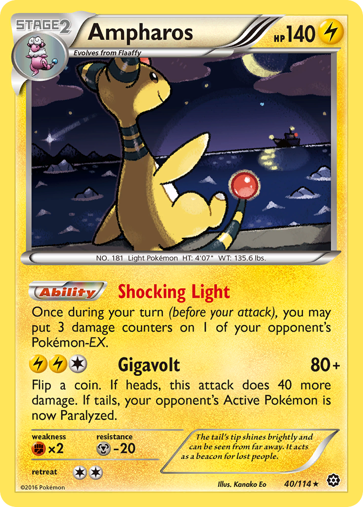 Ampharos (40/114) [XY: Steam Siege] | Enigma On Main