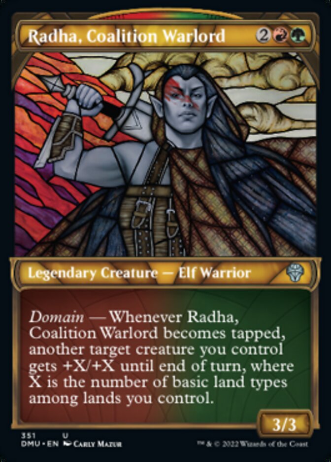 Radha, Coalition Warlord (Showcase Textured) [Dominaria United] | Enigma On Main