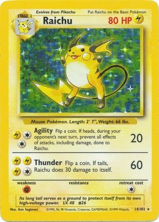 Raichu (14/102) [Base Set Unlimited] | Enigma On Main