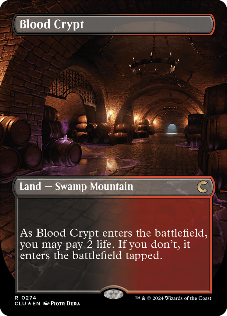 Blood Crypt (Borderless) [Ravnica: Clue Edition] | Enigma On Main