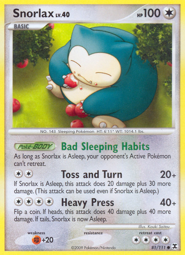 Snorlax (81/111) [Platinum: Rising Rivals] | Enigma On Main