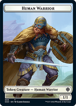 Insect // Human Warrior Double-Sided Token [Starter Commander Decks] | Enigma On Main