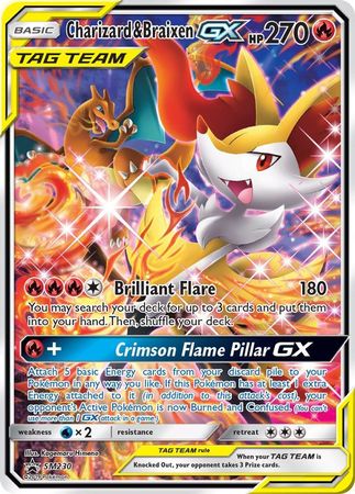 Charizard & Braixen GX (SM230) (Jumbo Card) [Sun & Moon: Black Star Promos] | Enigma On Main