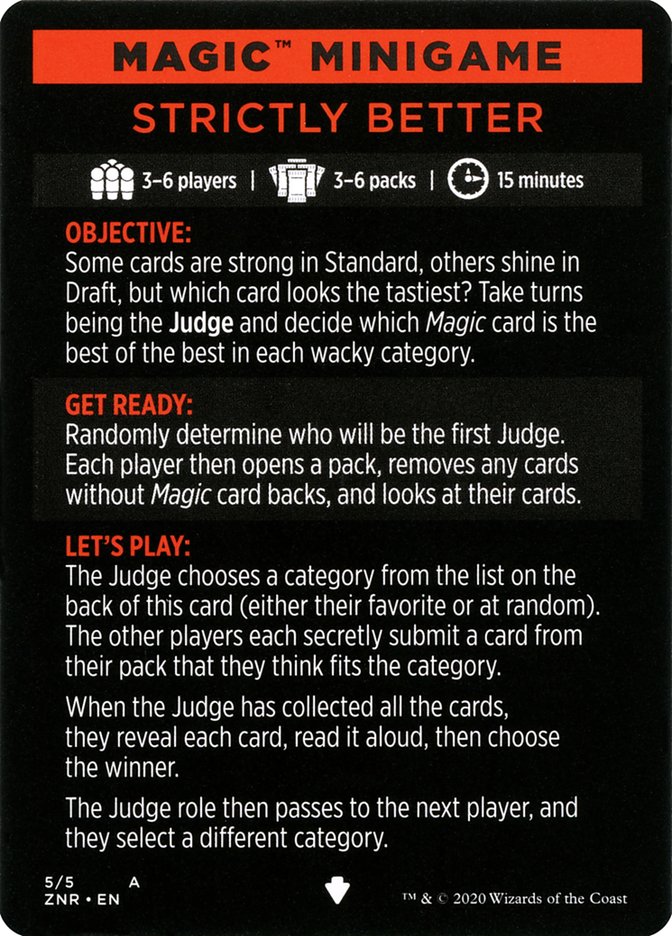 Strictly Better (Magic Minigame) [Zendikar Rising Minigame] | Enigma On Main