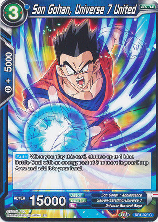 Son Gohan, Universe 7 United (DB1-023) [Dragon Brawl] | Enigma On Main