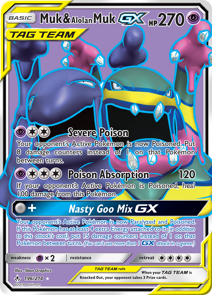 Muk & Alolan Muk GX (196/214) [Sun & Moon: Unbroken Bonds] | Enigma On Main