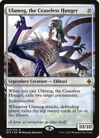 Ulamog, the Ceaseless Hunger [Battle for Zendikar Promos] | Enigma On Main