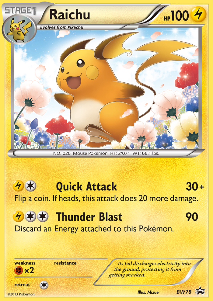 Raichu (BW78) [Black & White: Black Star Promos] | Enigma On Main