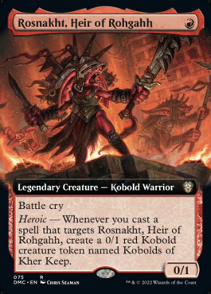 Rosnakht, Heir of Rohgahh (Extended Art) [Dominaria United Commander] | Enigma On Main