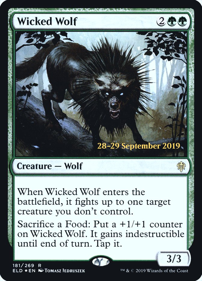 Wicked Wolf  [Throne of Eldraine Prerelease Promos] | Enigma On Main
