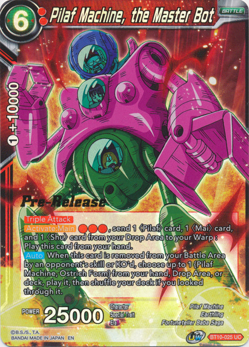 Pilaf Machine, the Master Bot (BT10-025) [Rise of the Unison Warrior Prerelease Promos] | Enigma On Main