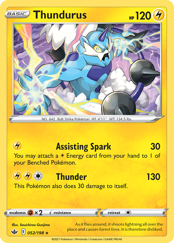 Thundurus (052/198) (Theme Deck Exclusive) [Sword & Shield: Chilling Reign] | Enigma On Main