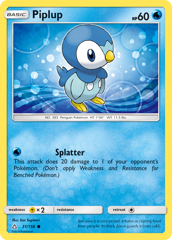 Piplup (31/156) [Sun & Moon: Ultra Prism] | Enigma On Main